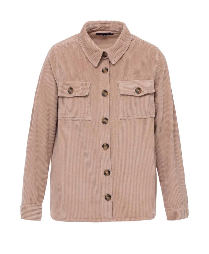 Surchemise en Velours Côtelé Rose pour Femme - Veste Casual Chic 4 Surchemise en Velours Côtelé Rose pour Femme - Veste Casual Chic – Image 2