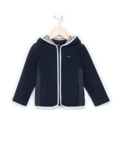 Veste Polaire à Capuche Bleu Marine pour Fille - Confortable et Chaude