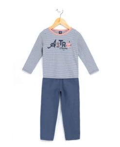 Ensemble Pyjama Rayé Fille - T-Shirt Manches Longues et Pantalon