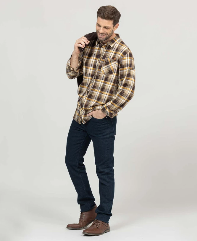 Chemise à Carreaux Marron Homme - Style Casual et Confort 7 Chemise à Carreaux Marron Homme - Style Casual et Confort – Image 5