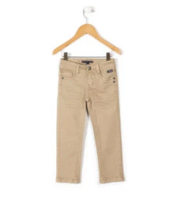 Jean Beige Garçon à Taille Ajustable - Pantalon Stretch Confortable