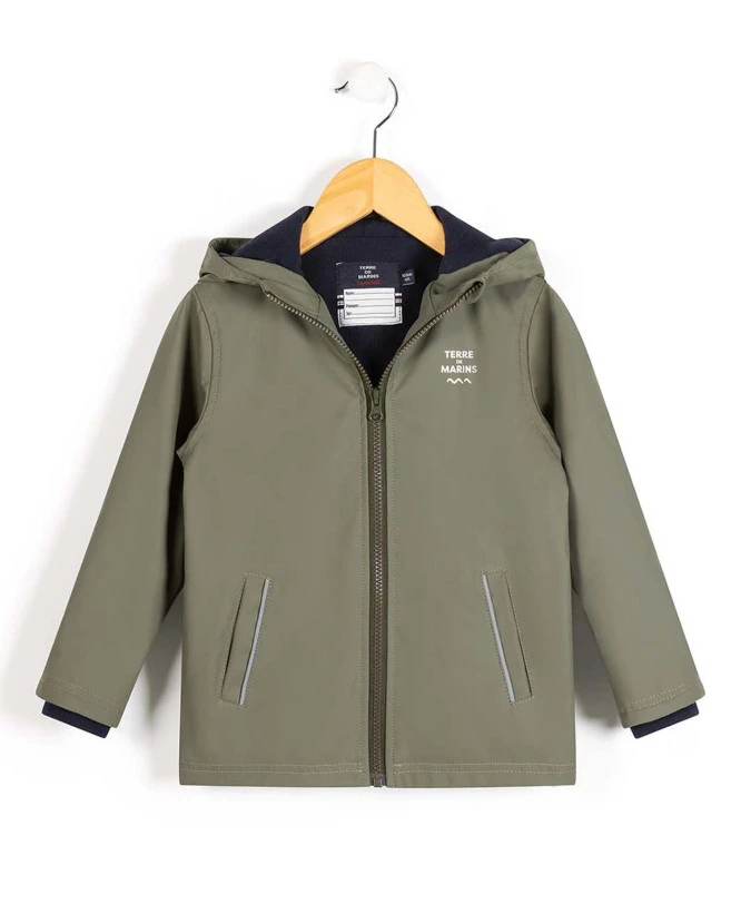 Ciré Kaki Garçon Doublé Polaire et Déperlant 3 Ciré Kaki Garçon Doublé Polaire et Déperlant