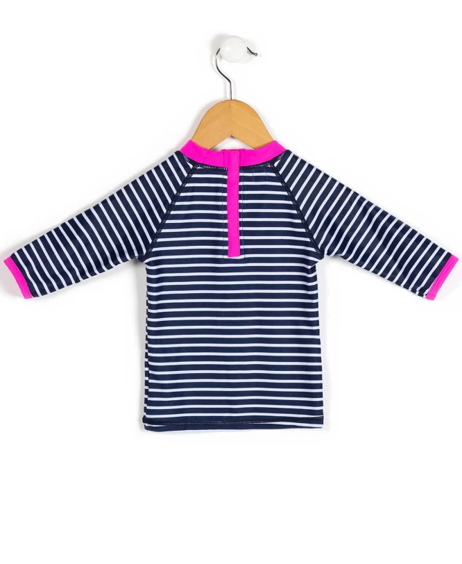 T-shirt de Bain Anti-UV Manches Longues Fille - Style Rayé & Confort 4 T-shirt de Bain Anti-UV Manches Longues Fille - Style Rayé & Confort – Image 2