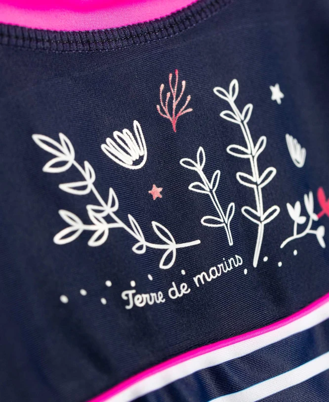 T-shirt de Bain Anti-UV Manches Longues Fille - Style Rayé & Confort 5 T-shirt de Bain Anti-UV Manches Longues Fille - Style Rayé & Confort – Image 3