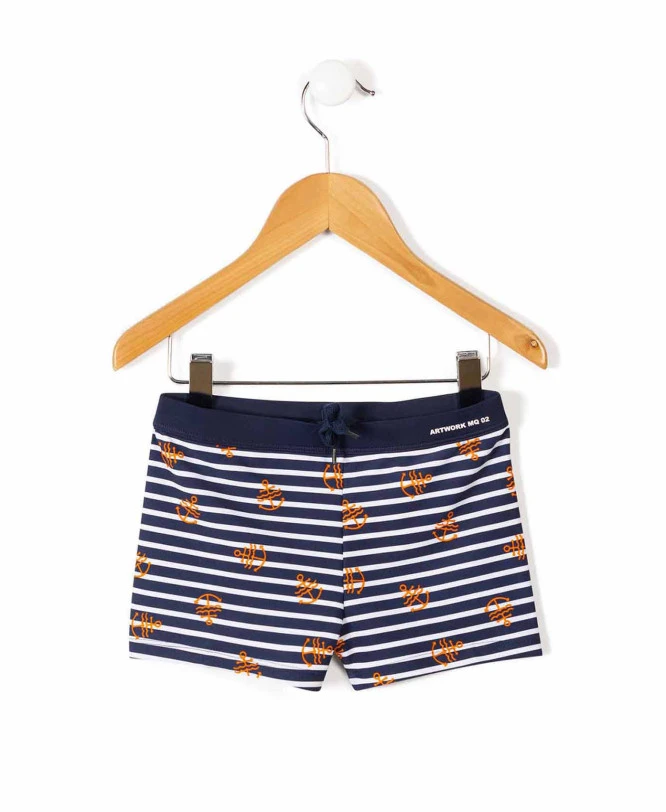 Boxer de Bain Rayé pour Garçon - Confort et Style Aquatique 3 Boxer de Bain Rayé pour Garçon - Confort et Style Aquatique