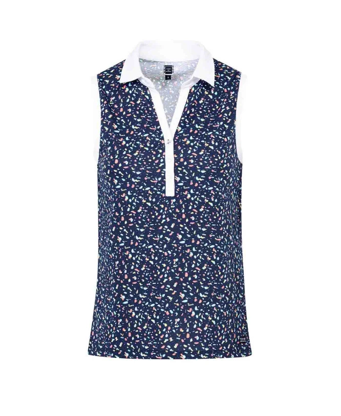 Polo Sans Manches Femme à Imprimé Exclusif - Élégance Sportive 3 Polo Sans Manches Femme à Imprimé Exclusif - Élégance Sportive