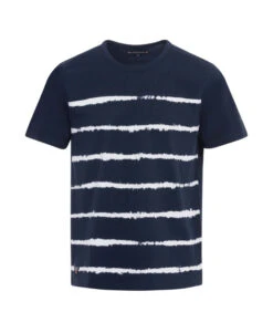 Endago Men's Indigo T-Shirt with Front Contrast Print