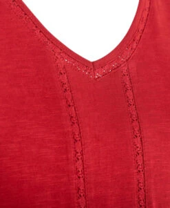 T-shirt Rouge Femme Manches Longues - 100% Coton Jersey Flammé -Terredemarins prod 583 tee shirt ml rouge cerise fazina 666x812 fc7ea0111e0b