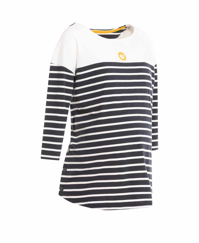 Marinière de Grossesse Évolutive à Manches 3/4 - Bleu Marine 3 Marinière de Grossesse Évolutive à Manches 3/4 - Bleu Marine