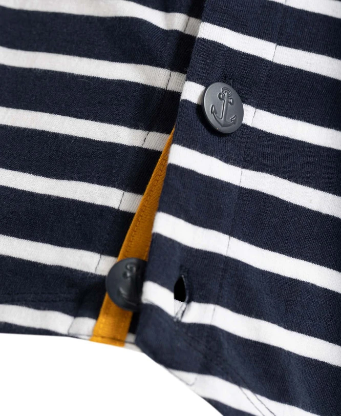 Marinière de Grossesse Évolutive à Manches 3/4 - Bleu Marine 5 Marinière de Grossesse Évolutive à Manches 3/4 - Bleu Marine – Image 3