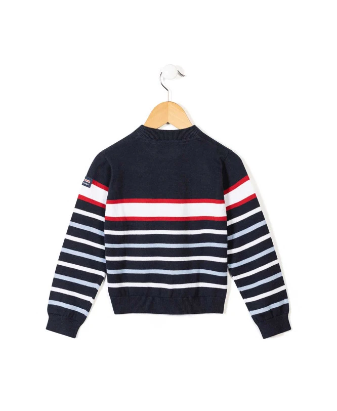 Pull Marin à Rayures Multicolores pour Garçon - Tricot Doux et Confortable 4 Pull Marin à Rayures Multicolores pour Garçon - Tricot Doux et Confortable – Image 2