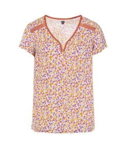 Blouse Fluide à Manches Courtes et Imprimé Exclusif pour Femme