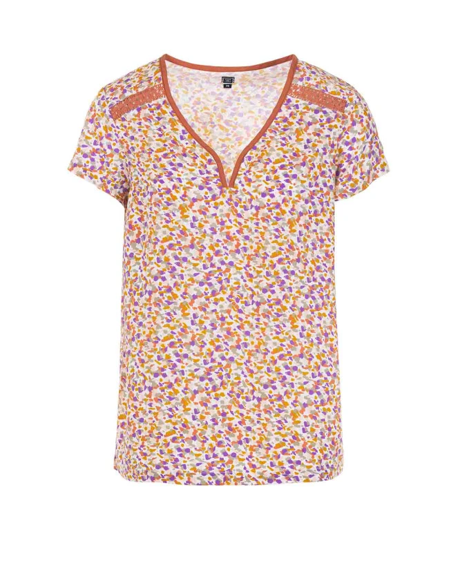 Blouse Fluide à Manches Courtes et Imprimé Exclusif pour Femme 3 Blouse Fluide à Manches Courtes et Imprimé Exclusif pour Femme