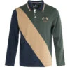 Polo Manches Longues en Coton à Rayures Obliques pour Homme -Terredemarins prod 604 polo ml vert bouteille bleu indigo lorens 666x812 fc7ea0111e0b
