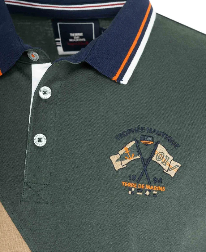 Polo Manches Longues en Coton à Rayures Obliques pour Homme 5 Polo Manches Longues en Coton à Rayures Obliques pour Homme – Image 3