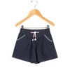 Girls' Indigo Blue Textured Knit Shorts with Adjustable Waist -Terredemarins prod 6088 short bleu indigo apoli 666x812 fc7ea0111e0b
