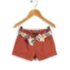 Short Terracotta pour Fille avec Ceinture à Nouer et Maille Fantaisie -Terredemarins prod 6094 short orange terracotta blanchi condor 666x812 fc7ea0111e0b