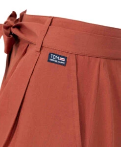 Bermuda Long Rouille Femme avec Ceinture à Nouer -Terredemarins prod 6132 bermuda long rouille yrena 666x812 fc7ea0111e0b