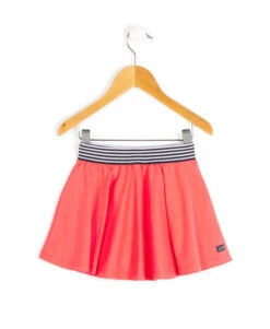 LIJUPE Jupe-Short Fille Rose Goyave en Maille Douce