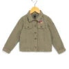 Veste en Jean Kaki pour Fille avec Fleurs Brodées et Boutons-Pression 2 Veste en Jean Kaki pour Fille avec Fleurs Brodées et Boutons-Pression -Terredemarins prod 6216 veste ml kaki clair cotine 666x812 fc7ea0111e0b