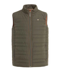 Doudoune Sans Manches Homme Kaki à Col Montant - Style et Confort