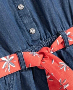 Combinaison Courte en Jean pour Fille avec Ceinture Multicolore -Terredemarins prod 6454 combicourt denim whip 666x812 fc7ea0111e0b