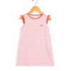 Chemise de Nuit Fille à Rayures Corail avec Manches Volantées -Terredemarins prod 6479 chemise de nuit fond blanc raye corail nutty 666x812 fc7ea0111e0b