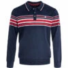 Pull Homme Bleu Marine à Col Polo et Rayures Placées -Terredemarins prod 652 pull indigo hanin 666x812 fc7ea0111e0b