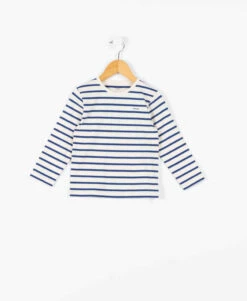 ECOGAL Marinière Éco-conçue pour Garçon - Rayé Bleu et Blanc