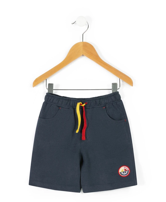 Bermuda Garçon Bleu Marine avec Taille Élastiquée et Cordon 4 Bermuda Garçon Bleu Marine avec Taille Élastiquée et Cordon – Image 2