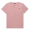 T-shirt Col Tunisien Vieux Rose pour Homme - Maille Flammée Texturée 1 T-shirt Col Tunisien Vieux Rose pour Homme - Maille Flammée Texturée -Terredemarins prod 6645 tee shirt mc vieux rose agor 666x812 fc7ea0111e0b