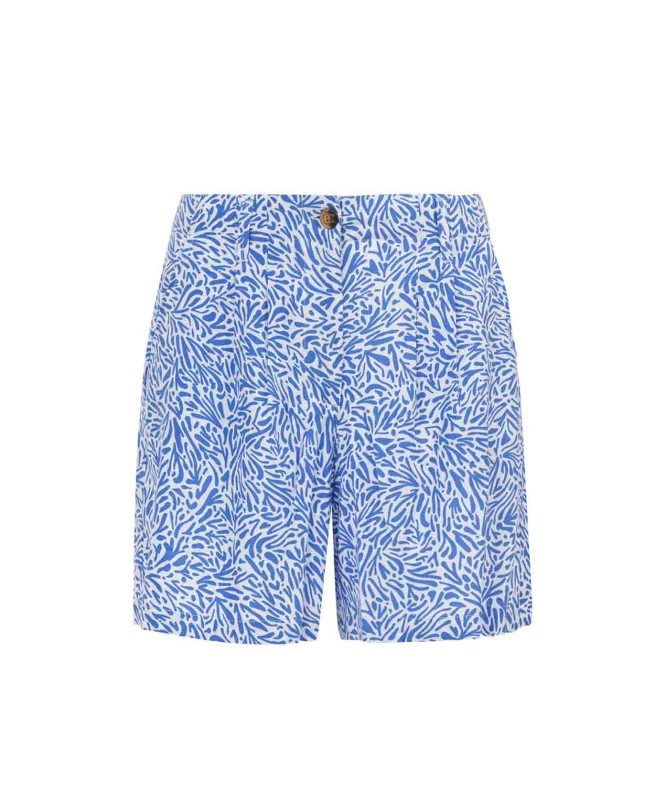 Short Femme Imprimé Bleu Voisie - Taille Ajustable et Confortable 4 Short Femme Imprimé Bleu Voisie - Taille Ajustable et Confortable – Image 2