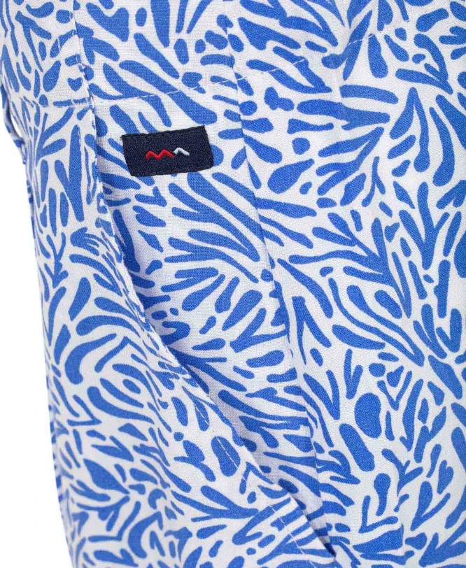 Short Femme Imprimé Bleu Voisie - Taille Ajustable et Confortable 6 Short Femme Imprimé Bleu Voisie - Taille Ajustable et Confortable – Image 4