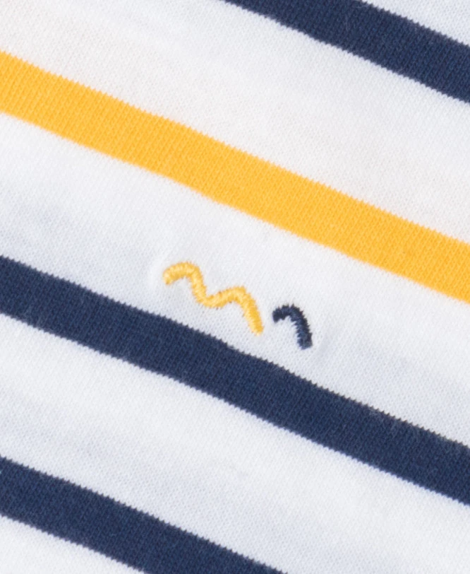 Asmar T-Shirt Femme Manches Courtes Rayé Jaune - Style Marinière Revisitée 5 Asmar T-Shirt Femme Manches Courtes Rayé Jaune - Style Marinière Revisitée – Image 3