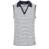 Polo Sans Manches Rayé pour Femme Terre de Marins -Terredemarins prod 6816 polo ssm raye indigo blanc optique cady 666x812 fc7ea0111e0b