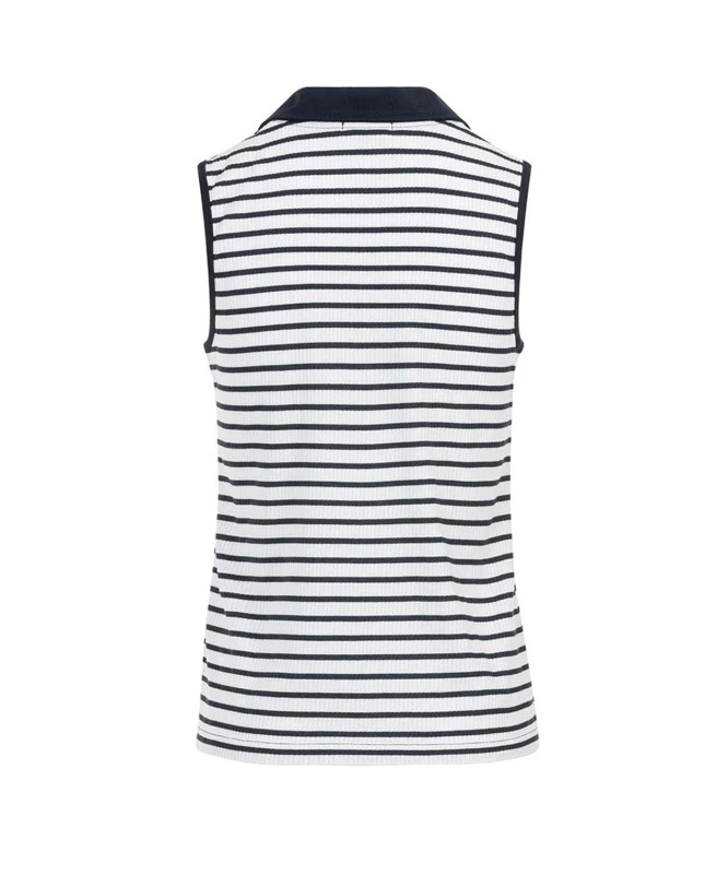 Polo Sans Manches Rayé pour Femme Terre de Marins 4 Polo Sans Manches Rayé pour Femme Terre de Marins – Image 2