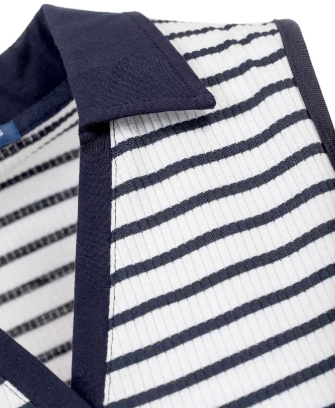 Polo Sans Manches Rayé pour Femme Terre de Marins 5 Polo Sans Manches Rayé pour Femme Terre de Marins – Image 3