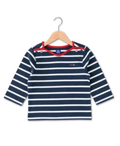 Marinière Bébé Garçon Indigo et Blanc à Manches Longues