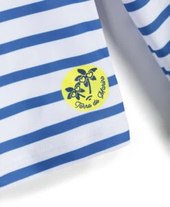 Ymerol T-shirt de Bain Marinière à Volants pour Fille -Terredemarins prod 6845 maillot de bain fond blanc raye bleu ymerol 666x812 fc7ea0111e0b