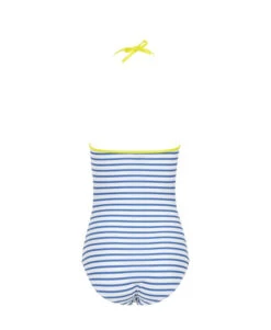 Ymaya - Maillot de Bain 1 Pièce Rayé avec Coques et Détails Contrastés -Terredemarins prod 6869 maillot de bain fond blanc raye bleu ymaya 666x812 fc7ea0111e0b