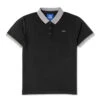 Polo Noir Homme à Manches Courtes avec Col et Manches Rayés -Terredemarins prod 6883 polo mc noir orevoir 666x812 fc7ea0111e0b