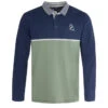 Ipansa Polo Manches Longues Bleu et Vert - Allure Sportive -Terredemarins prod 694 polo ml bleu vert ipansa 666x812 fc7ea0111e0b