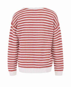 Pull Marin Femme Léger - Tricot Rayé Ajouré Chic 8 Pull Marin Femme Léger - Tricot Rayé Ajouré Chic -Terredemarins prod 6948 pull fond naturel raye rose haspull 666x812 fc7ea0111e0b