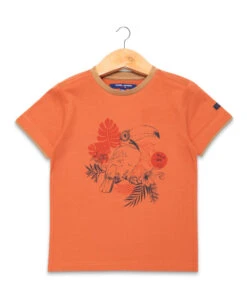 T-shirt Orange pour Garçon à Imprimé Dynamique - Modèle AXUL