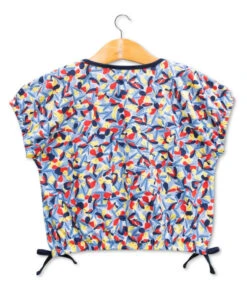 T-shirt Fille à Manches Courtes avec Imprimé Exclusif et Détail Nœud -Terredemarins prod 7014 tee shirt mc imprime bleu ornela 666x812 fc7ea0111e0b