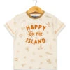 ASOP Boys' Printed Short-Sleeve T-Shirt - Grege & Orange Nature Style -Terredemarins prod 7017 tee shirt mc imprime grege asop 666x812 fc7ea0111e0b