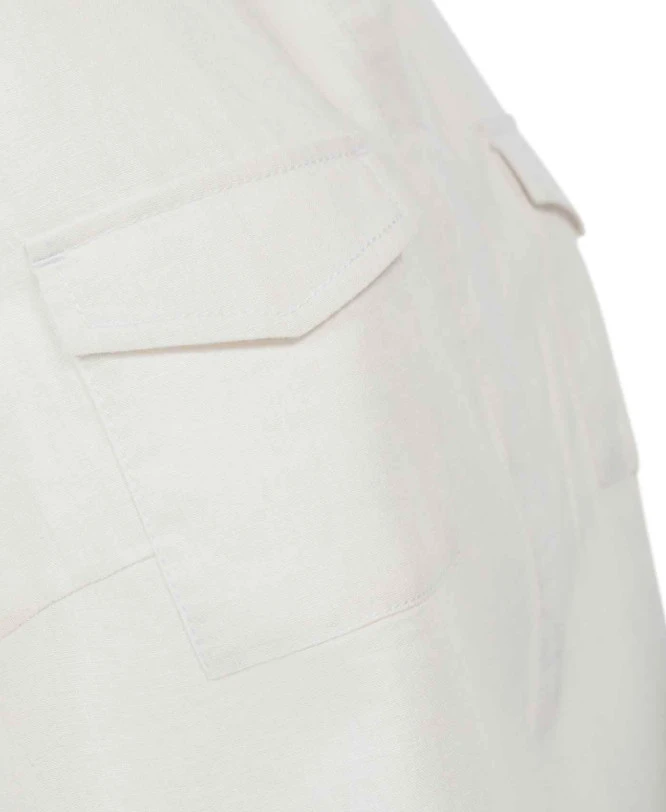 Chemisier Sans Manches Esier en Lin - Blanc Optique 5 Chemisier Sans Manches Esier en Lin - Blanc Optique – Image 3