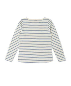 Ecofel Marinière Femme Éco-Conçue - Grège Rayé Bleu