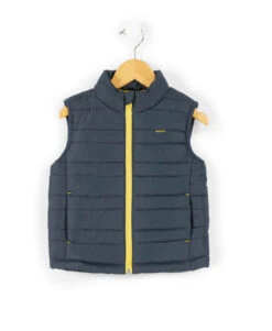 Doudoune Sans Manches Garçon Marine - Gilet Matelassé Zippé