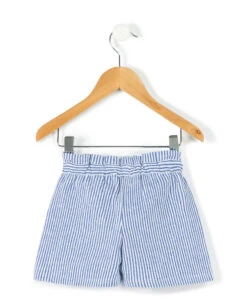Quessie Short Fille en Maille Reliefée Rayé Bleu et Blanc -Terredemarins prod 7189 short raye blanc bleu quessie 666x812 fc7ea0111e0b